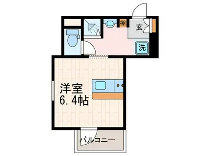 浅草KADO(ワンルーム/1階)の間取り写真
