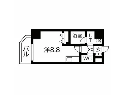 レジデンシア大須(ワンルーム/3階)の間取り写真