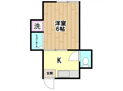 塚田荘(1K/1階)の間取り写真