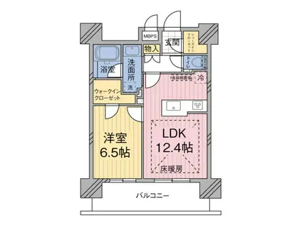 MODIER YOYOGI RESIDENCE(1LDK/8階)の間取り写真