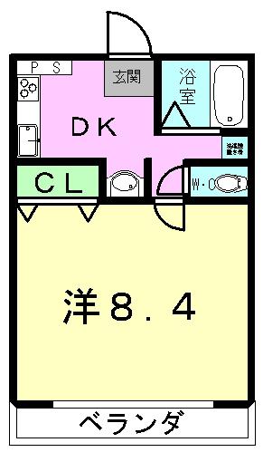 コーポコスモス(1DK/1階)の間取り写真