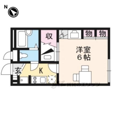 レオパレスベルン(1K/2階)の間取り写真