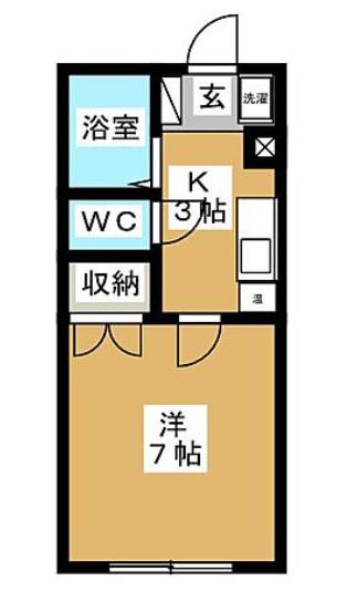 アイリス(1K/2階)の間取り写真