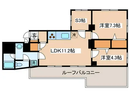 SAGINUMA DENTO HILLS(2SLDK/5階)の間取り写真