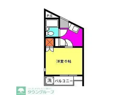 ノーブル新百合ヶ丘(1K/2階)の間取り写真