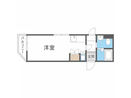 メゾン花(1K/3階)の間取り写真