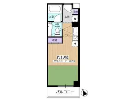 バックス大津雄琴レイクヒルズ(ワンルーム/3階)の間取り写真