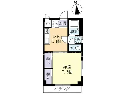 SKE神立(1DK/3階)の間取り写真