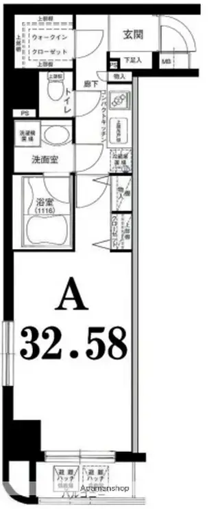 グリフィン横浜・山下公園弐番館 3階階 間取り