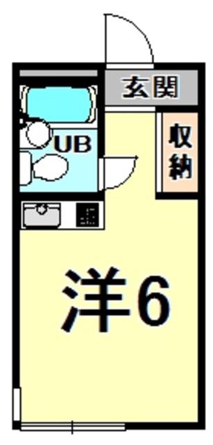 フラッツ塚口(ワンルーム/2階)の間取り写真