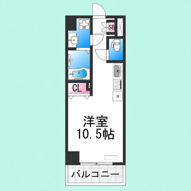 ルミノーサ堺(ワンルーム/11階)の間取り写真