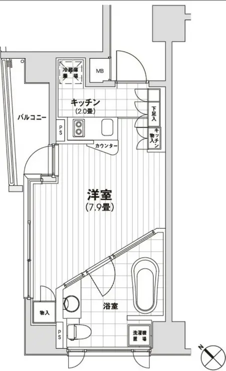 カスタリア銀座 11階階 間取り