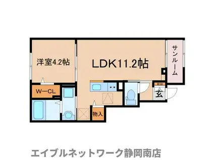 エテルノ・リンド(1LDK/1階)の間取り写真