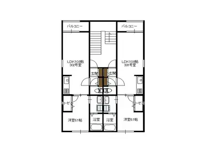 アイMS長町(1LDK/3階)の間取り写真
