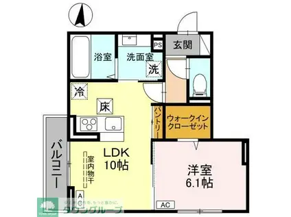 Dアヴァンス登戸町(1LDK/2階)の間取り写真