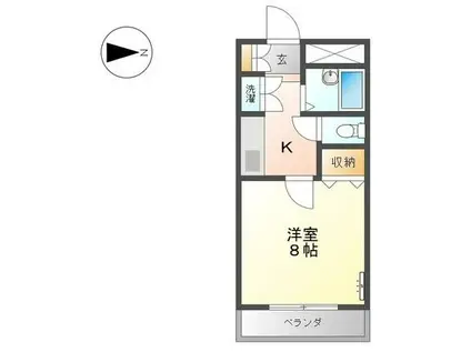 プレッソ・リーヴァ I(1K/1階)の間取り写真