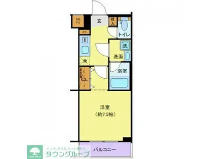 クレヴィスタ常盤台(1K/3階)の間取り写真