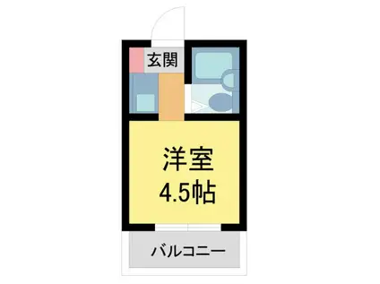 ロイヤルプラザ西宮(1K/1階)の間取り写真