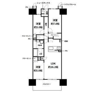 セントアイナ藤が丘 ヴァロ棟(3LDK/4階)の間取り写真