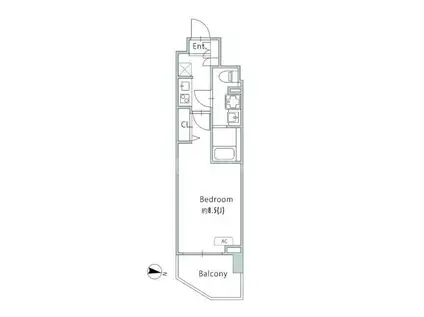 GRANPASEO青砥(1K/11階)の間取り写真