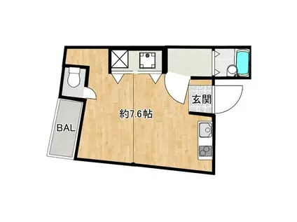 エヌエムヴァンセット(ワンルーム/3階)の間取り写真