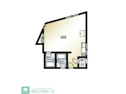 入間鍵山ハイツ(ワンルーム/2階)の間取り写真