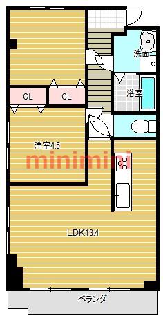 ニュー星見ハイツ(2LDK/5階)の間取り写真