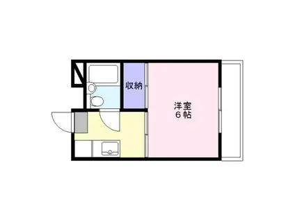 アーツ八坂(1K/2階)の間取り写真