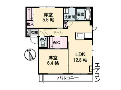 コモドY・T(2LDK/2階)の間取り写真