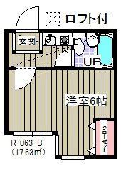 ローズアパートR63番館(1K/1階)の間取り写真