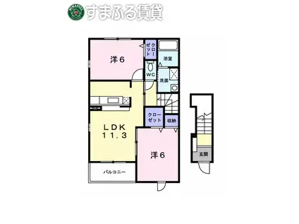 フォーシーズンズ(2LDK/2階)の間取り写真