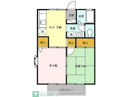 エントピア新秋津B棟(2K/2階)の間取り写真