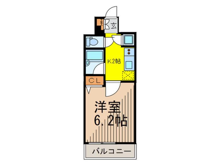 HF早稲田レジデンス(1K/11階)の間取り写真