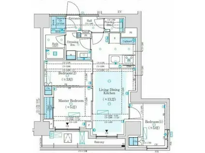 パークリュクス神田(3LDK/10階)の間取り写真