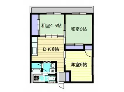 RAPPORT UN(3DK/3階)の間取り写真