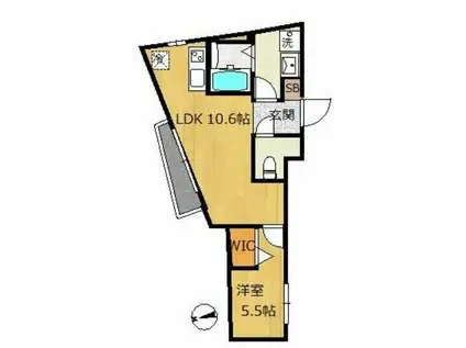 中野レーベル(1LDK/5階)の間取り写真