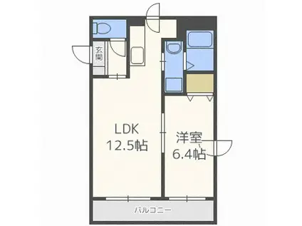 MSハウス(1LDK/3階)の間取り写真