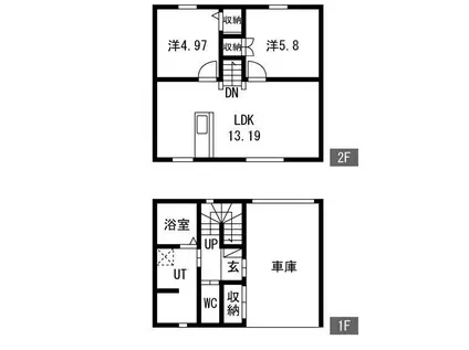 STONE VIILAGE(2LDK/1階)の間取り写真