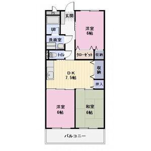 LA・VIE・EN A・I(3DK/4階)の間取り写真