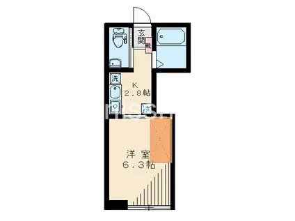 LOTUSひばりヶ丘(1K/3階)の間取り写真