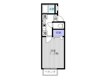 RIVERSTONEPLAZA(1K/1階)の間取り写真