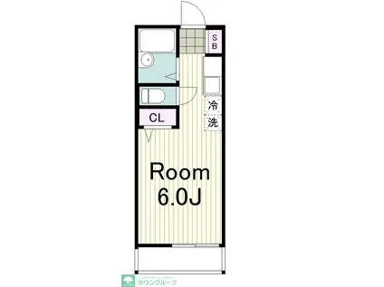 コンフォートエルム(1K/2階)の間取り写真