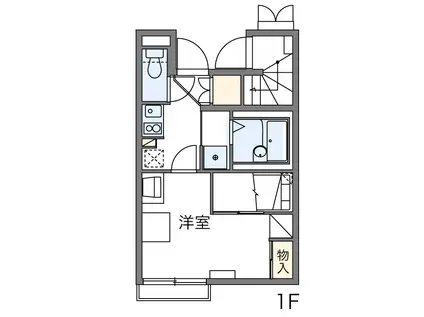 芦花公園II(1K/2階)の間取り写真