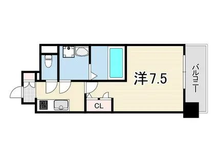 レジュールアッシュ神戸湊川公園(1K/5階)の間取り写真