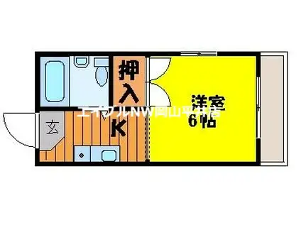 メゾン司B館(1K/4階)の間取り写真