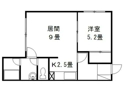 イースト4・2ハイツ(1LDK/1階)の間取り写真