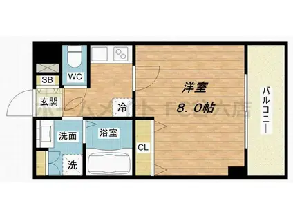 プレサンス梅田(1K/12階)の間取り写真