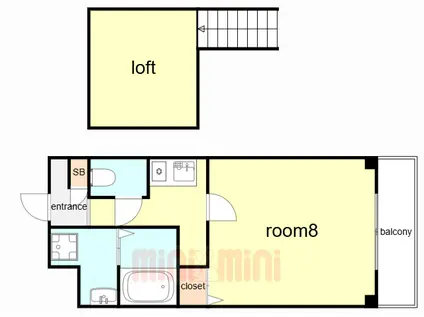 クレアドル須磨(1K/5階)の間取り写真