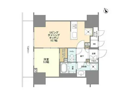 BLESS蔵前(1LDK/7階)の間取り写真