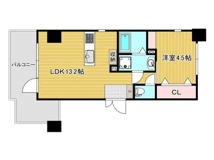 広路町計画(1LDK/6階)の間取り写真
